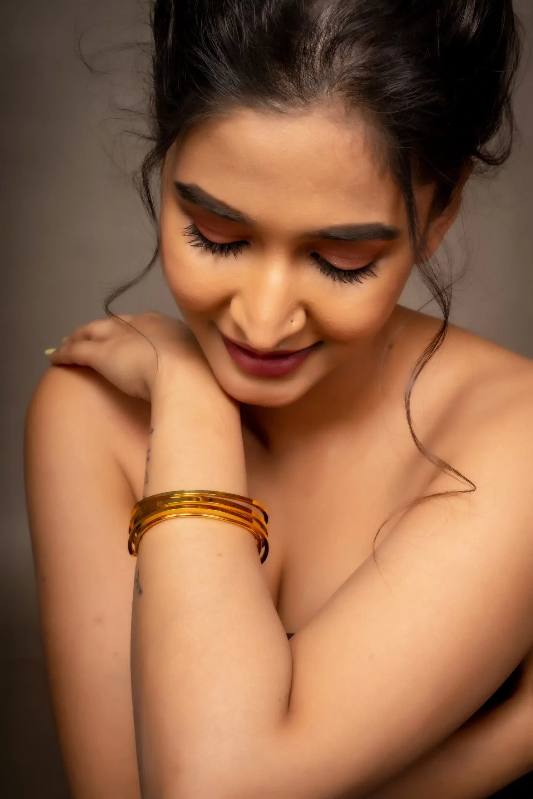 18k gold plated cuff bangle