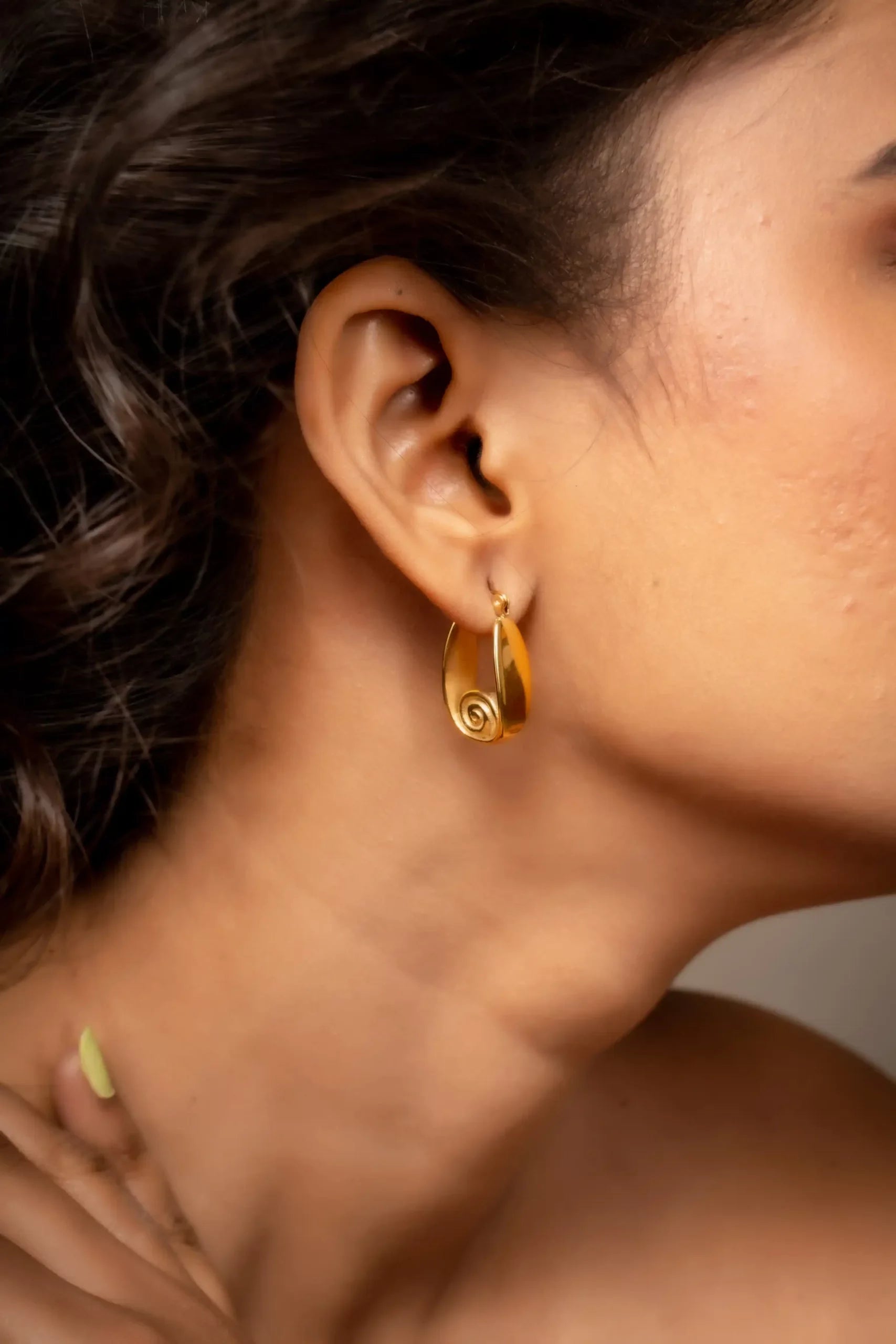 Threaded Hoop Earrings