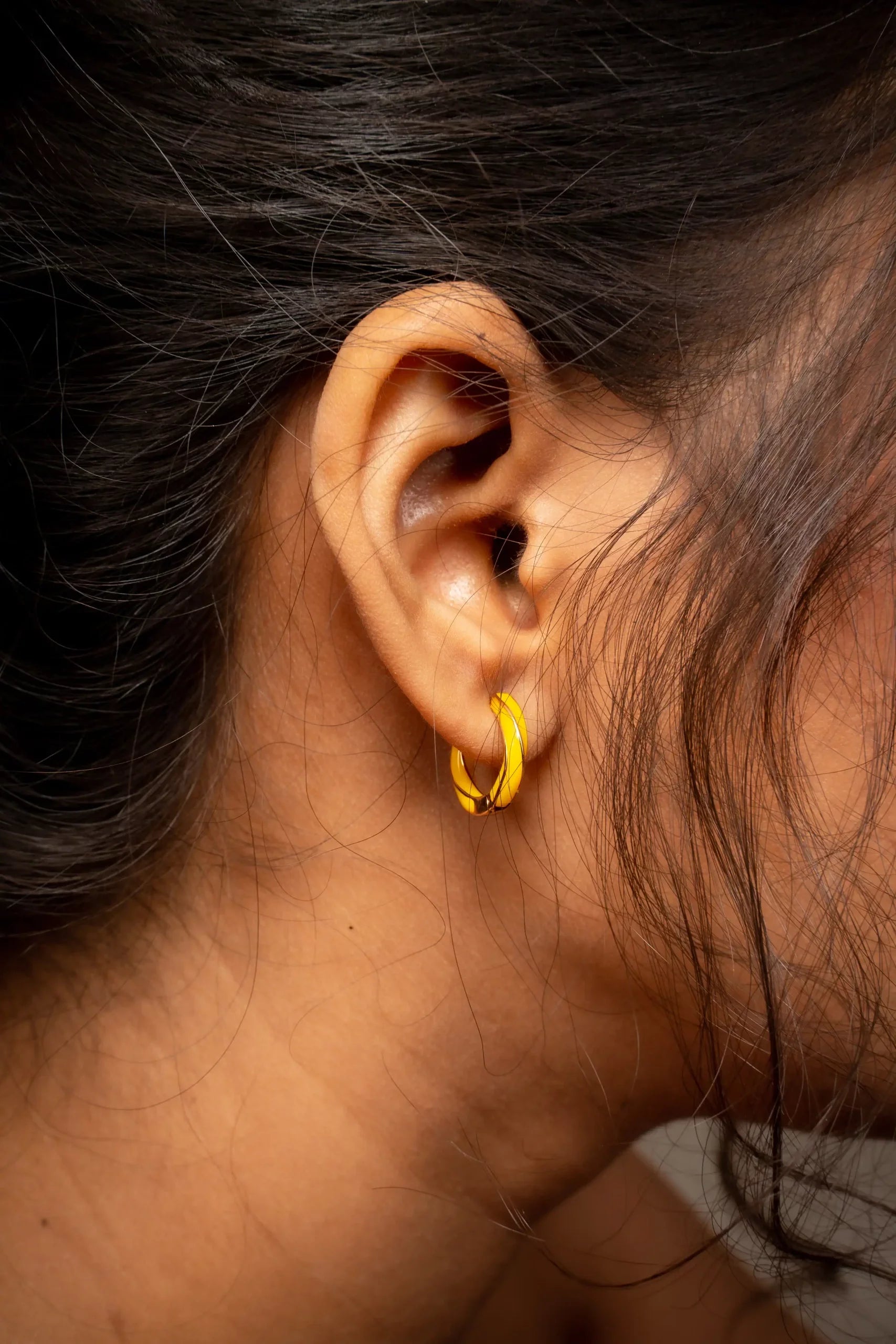 18k Gold Plated Huggie Earrings