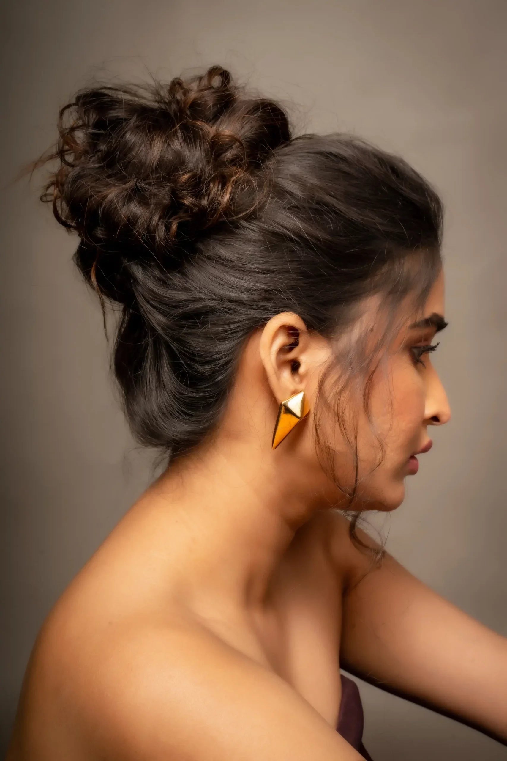 Gold Rhombus Earrings