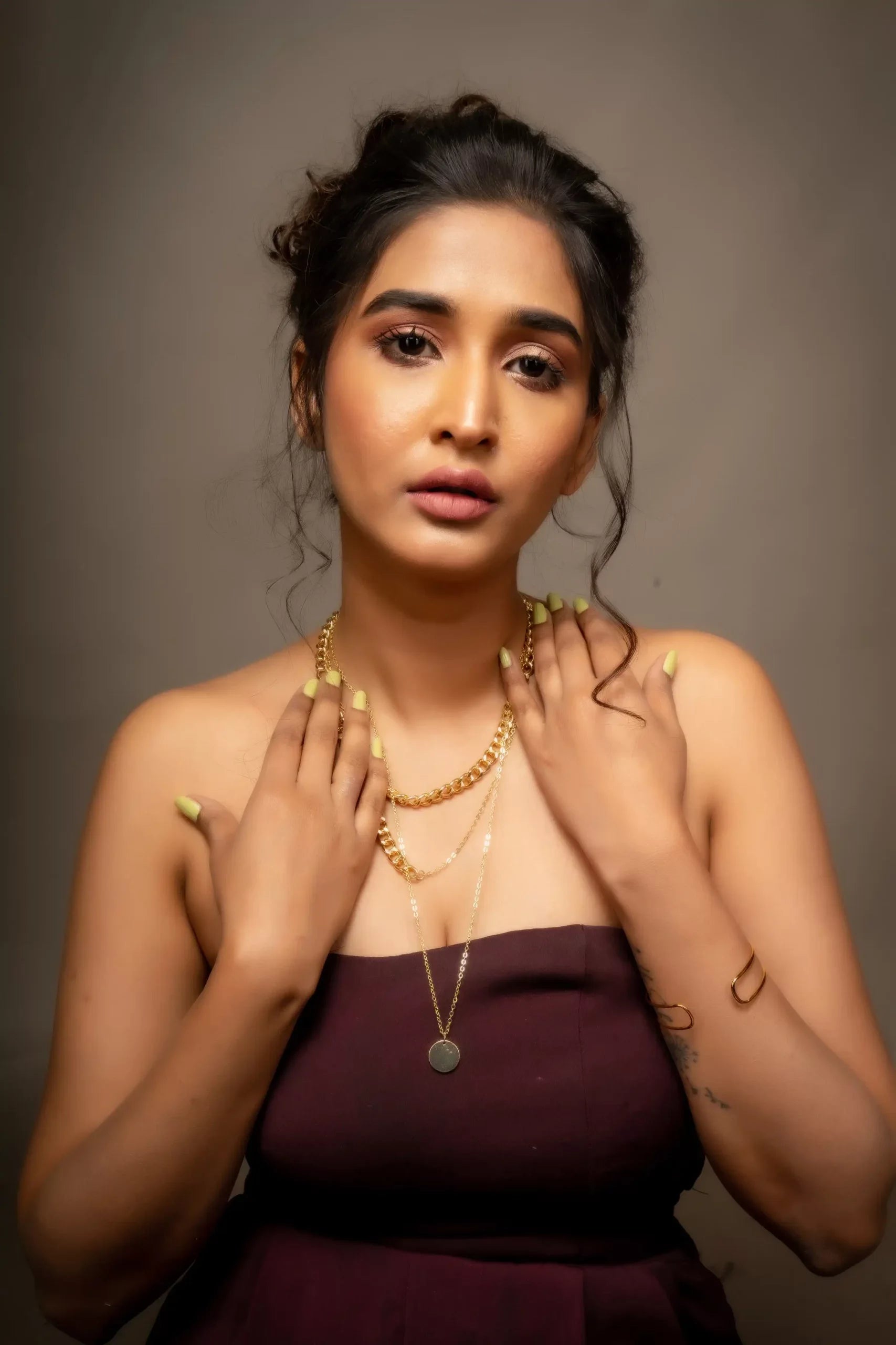 Linked Gold layered Necklace