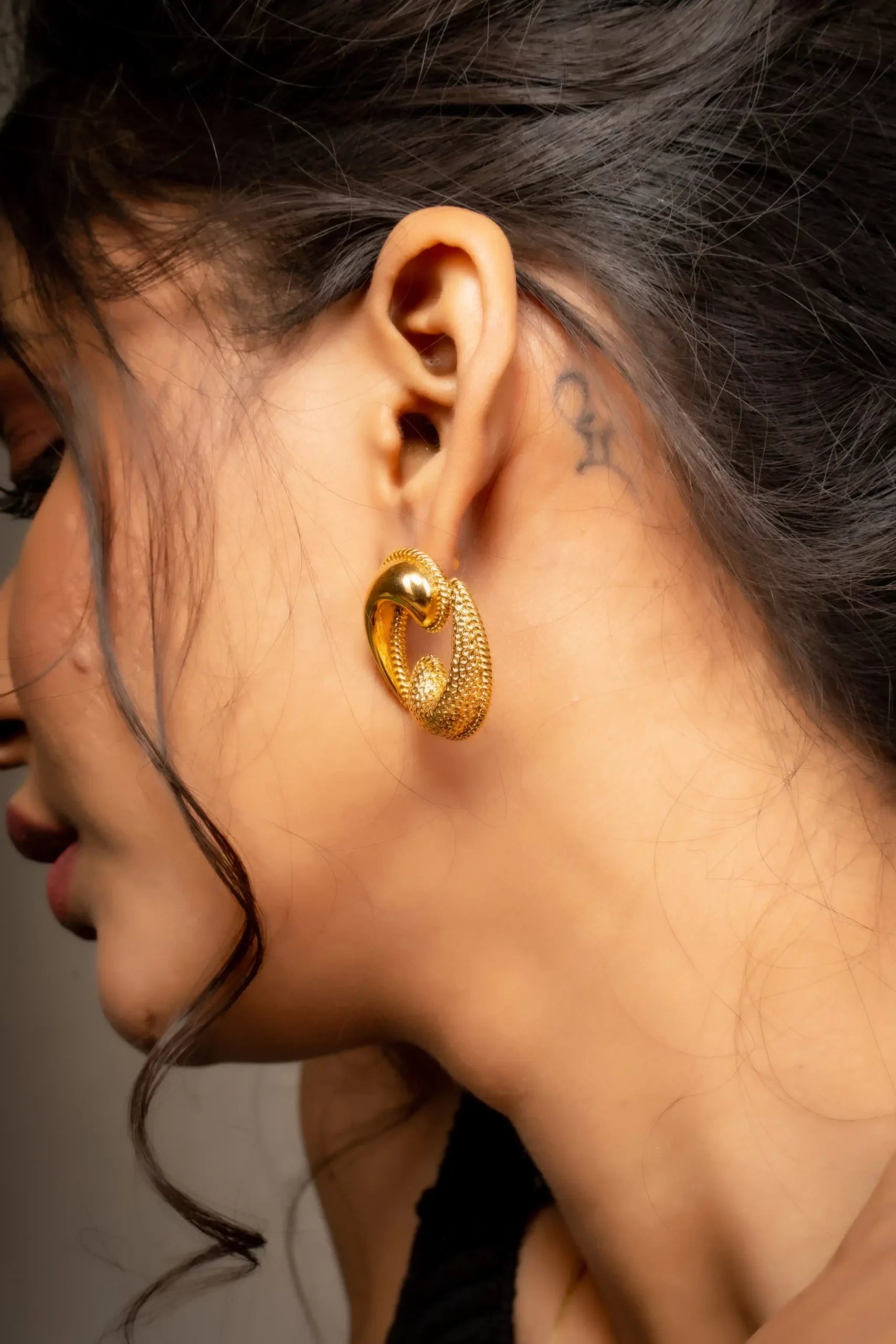 Gold Cancer Star Sign Earrings