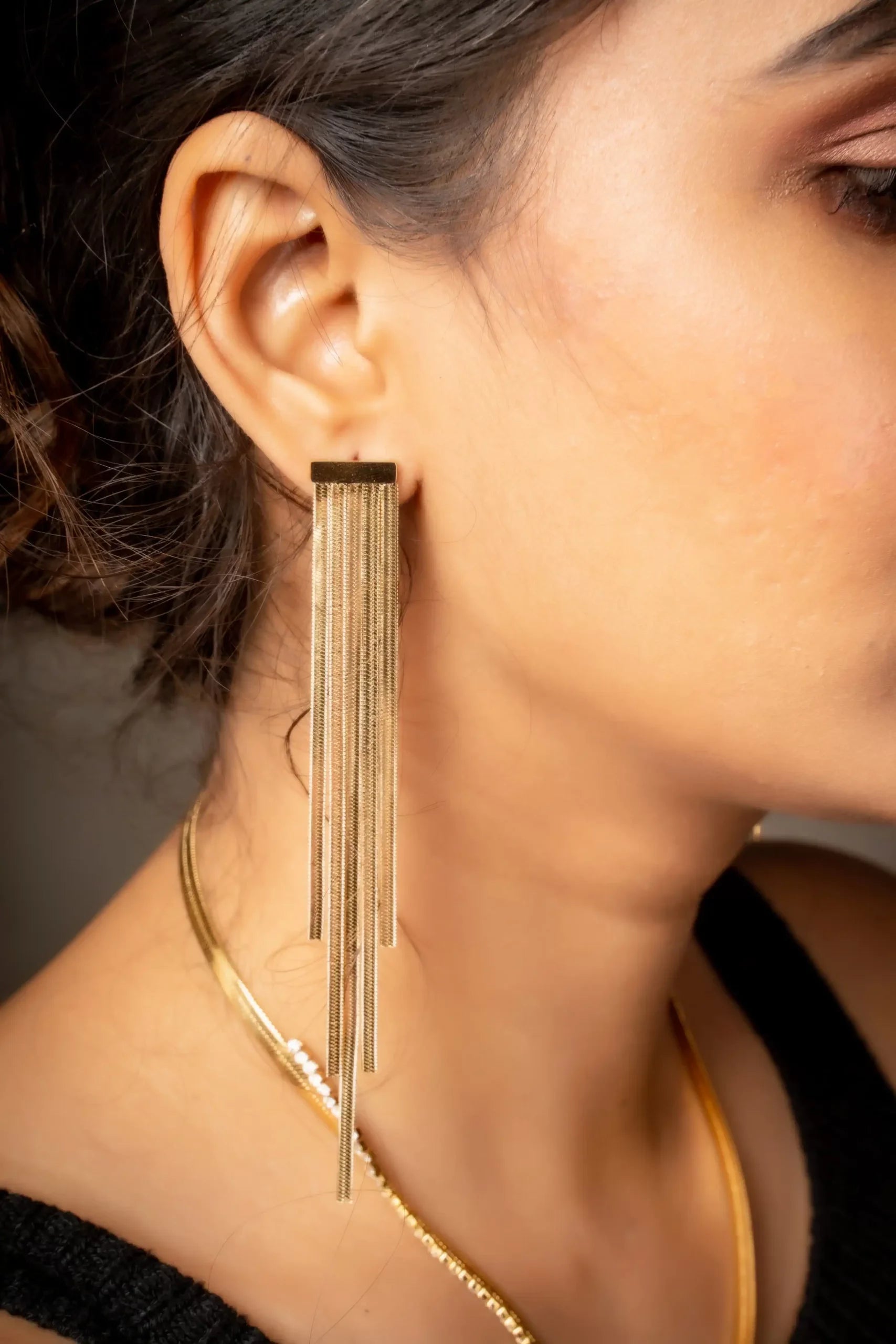 Bold Chain Tassel Earrings