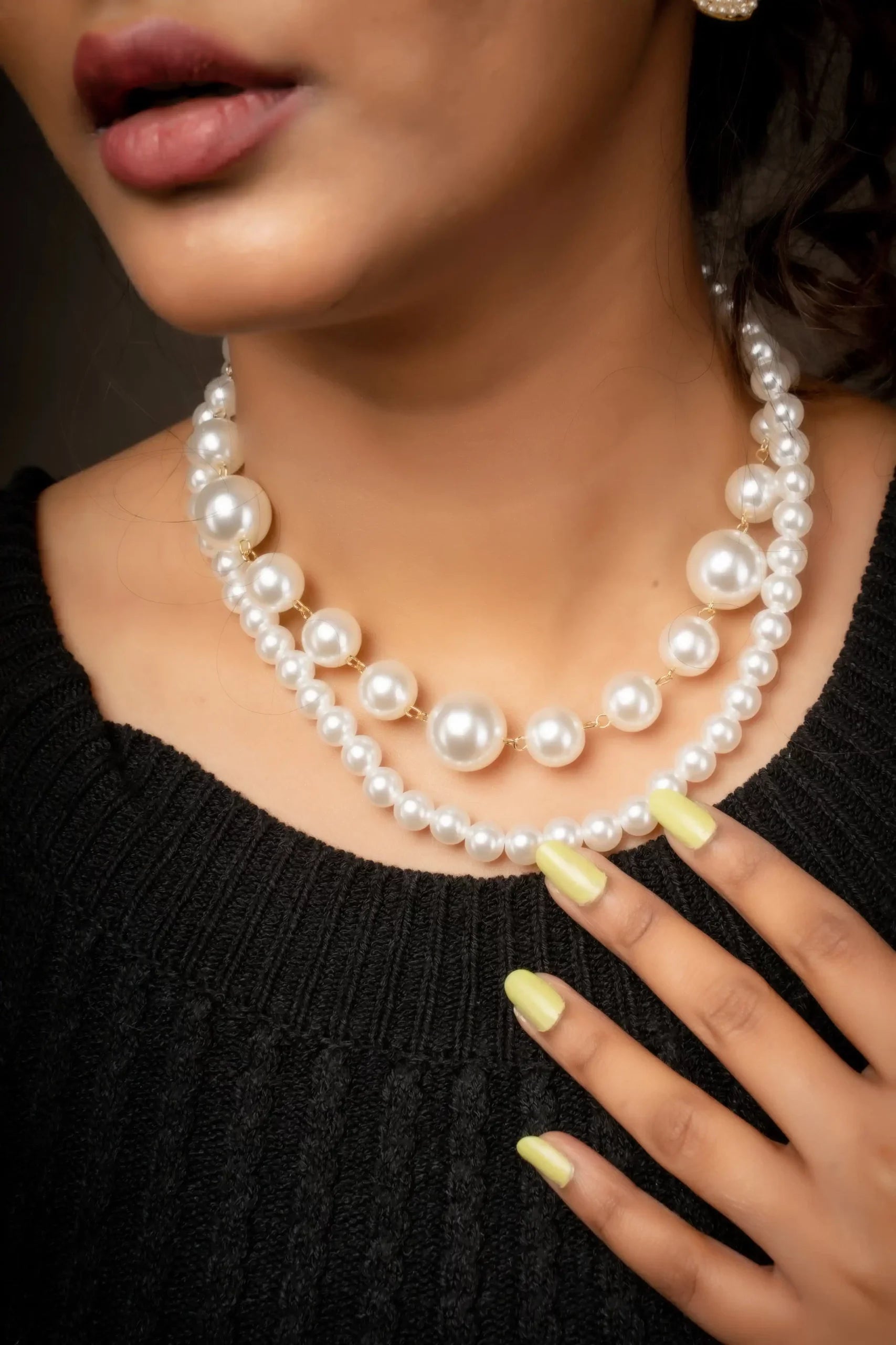 Double Layered Pearl Necklace