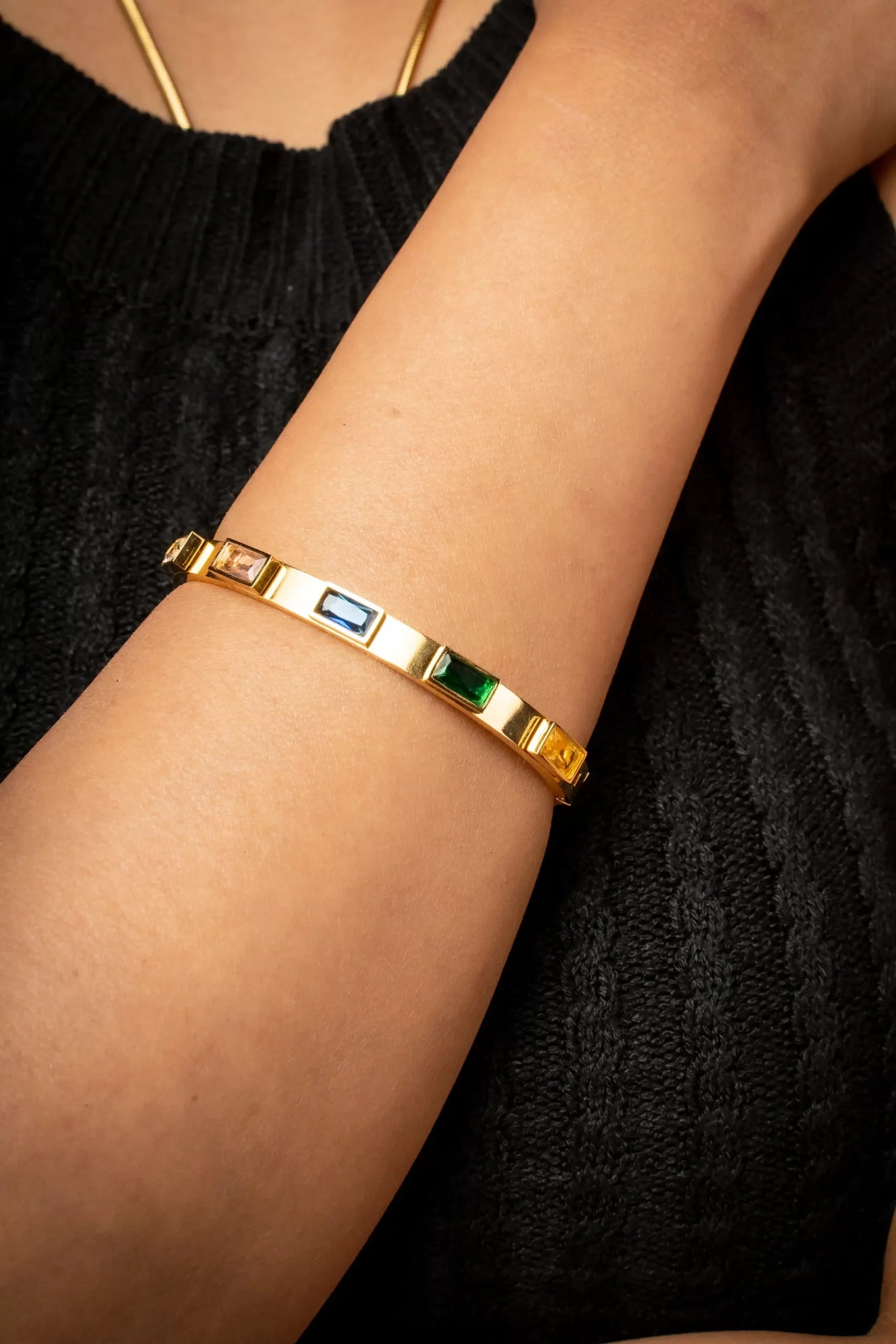 Exclusive cubic zirconia Bangle (Multi-Coloured)