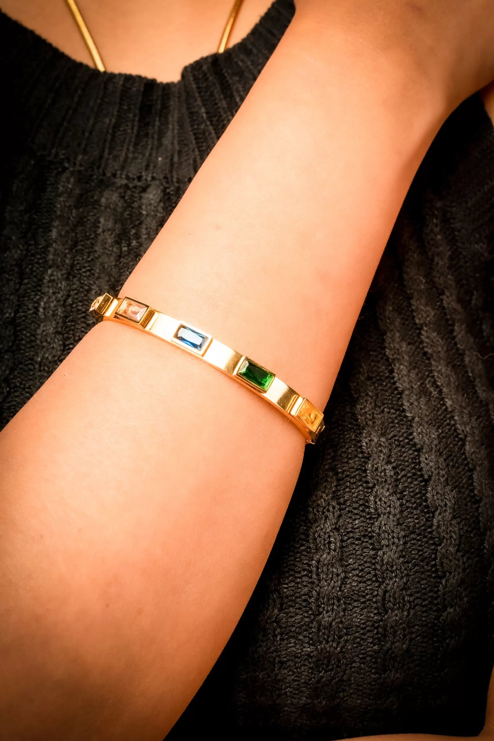 Exclusive cubic zirconia Bangle (Multi-Coloured)