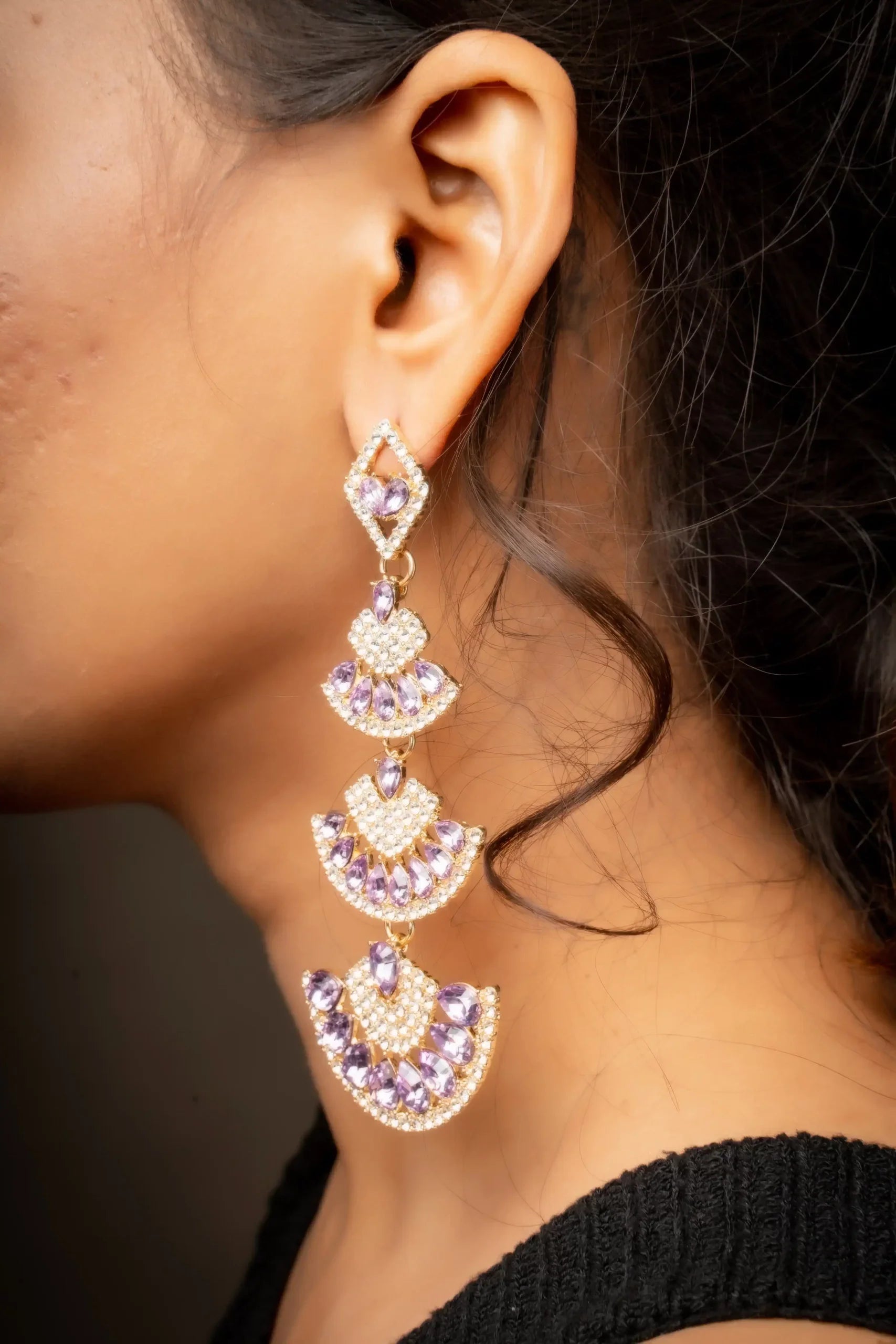 Luxurious Nordic Style Long Drop Earrings