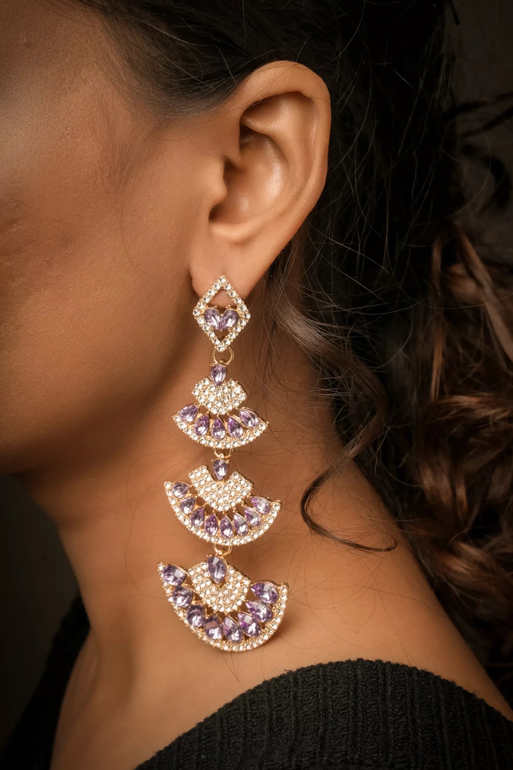 Luxurious Nordic Style Long Drop Earrings