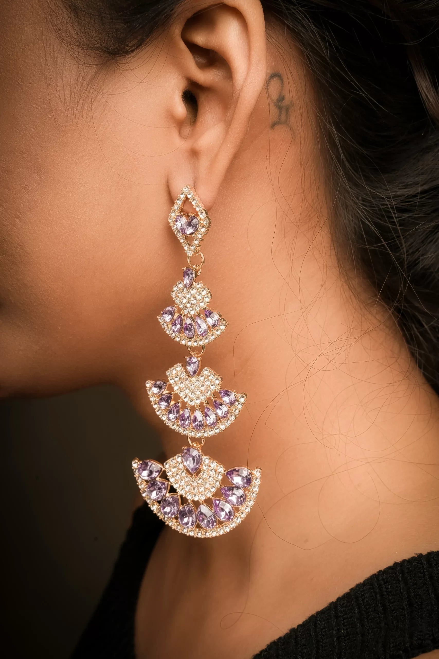 Luxurious Nordic Style Long Drop Earrings