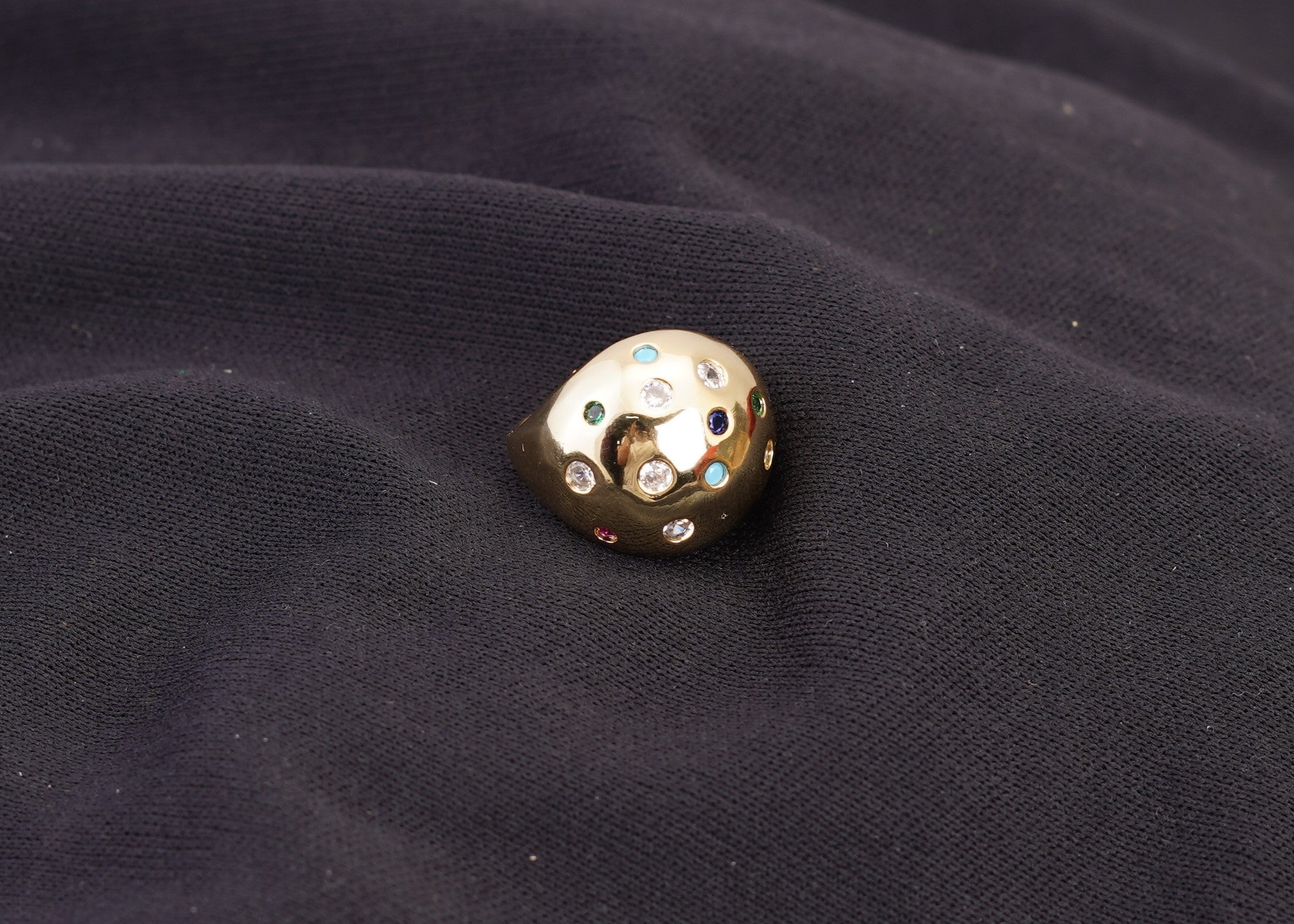 Multi-Couloured Gemstone Ring