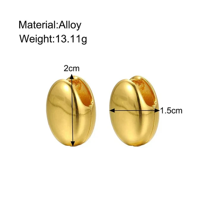 18k gold plated Peanut Huggie