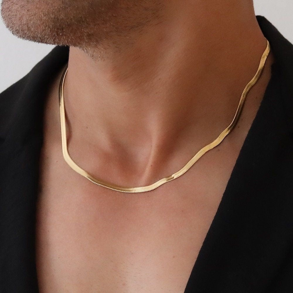 Gold herringbone chain