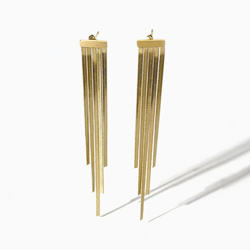 Bold Chain Tassel Earrings