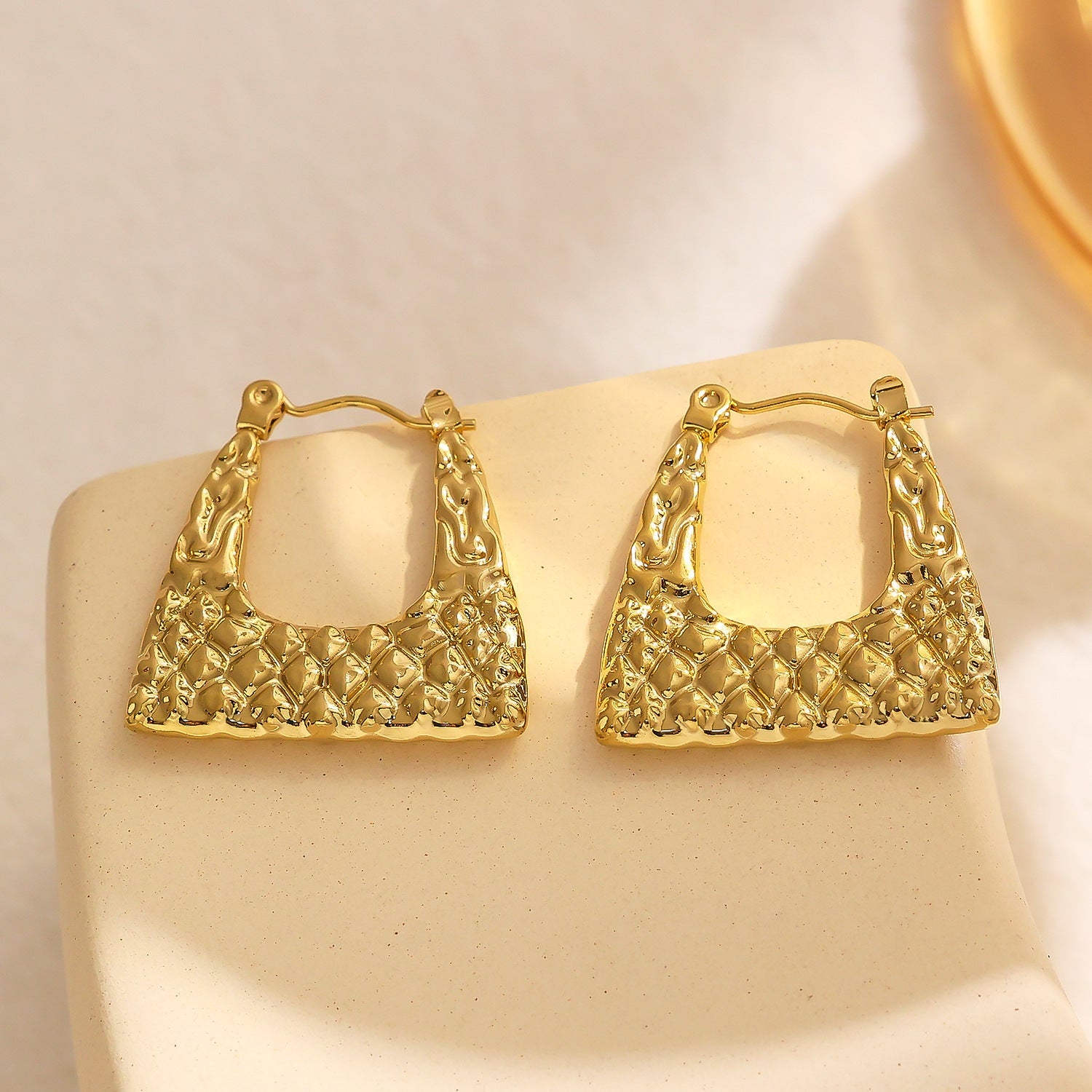 Textured Square Earrings