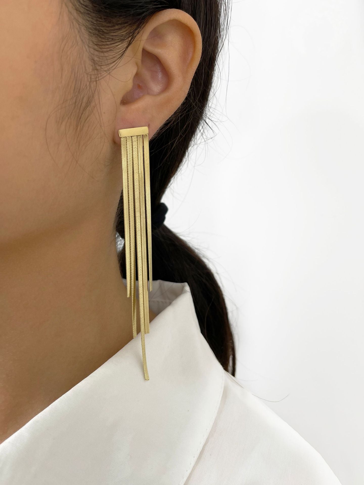 Bold Chain Tassel Earrings