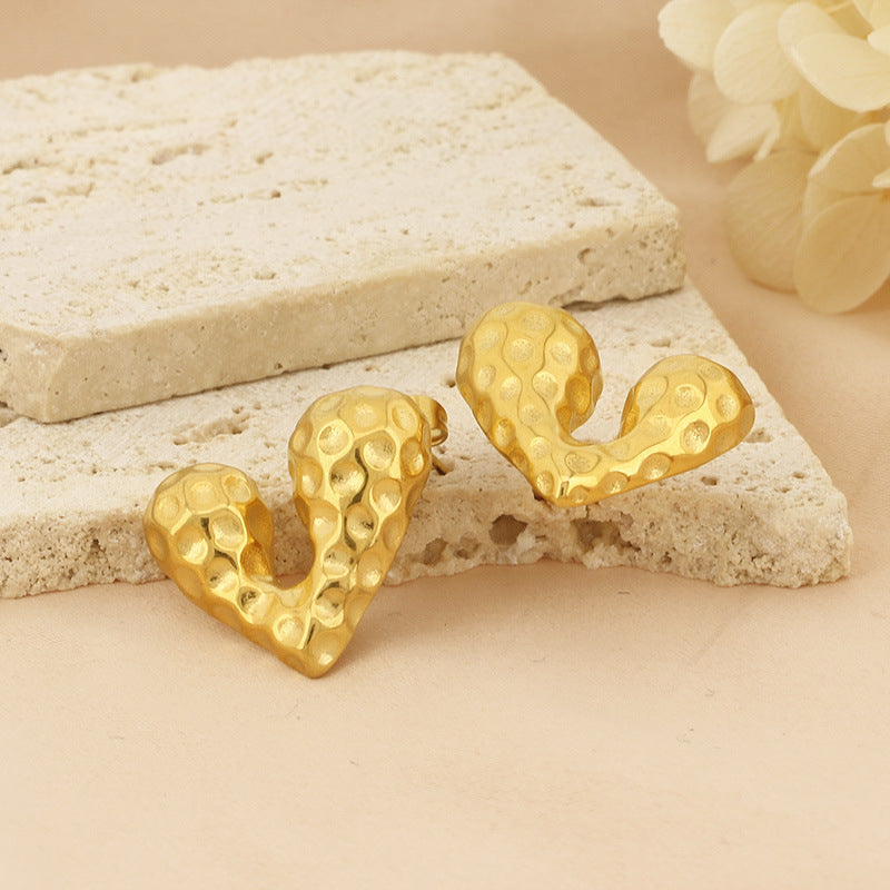 Love Textured Earrings