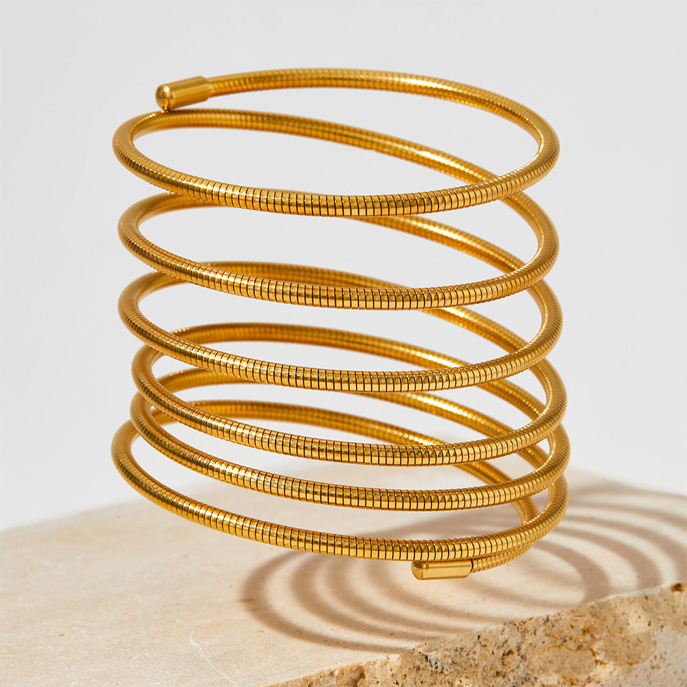 Multi- Layered Winding Spring Bracelet