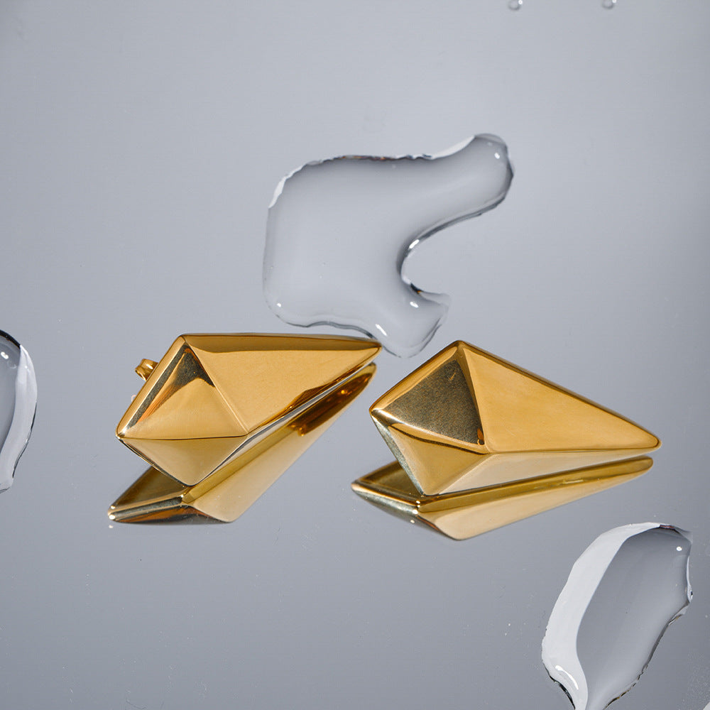 Gold Rhombus Earrings